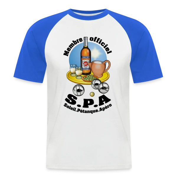 Club S.P.A : Soleil, Pétanque, Apéro ! sur T-shirt baseball manches courtes Homme
