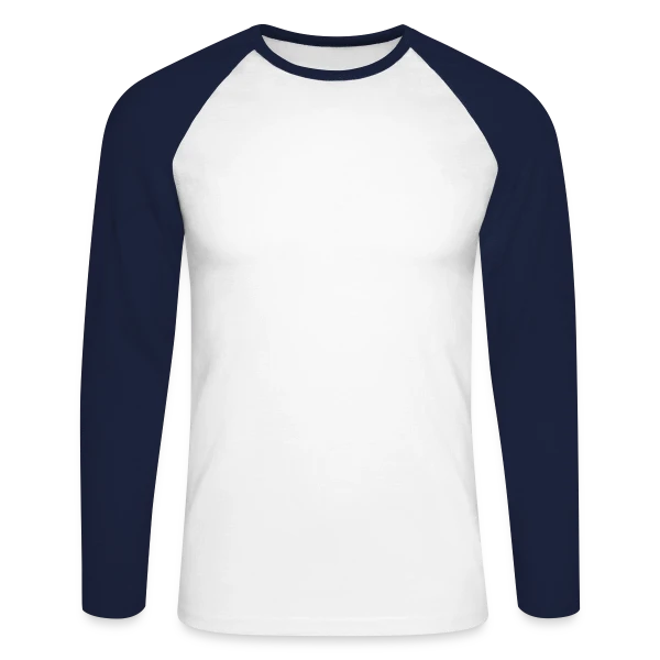 Maquette de T-shirt baseball manches longues Homme à personnaliser