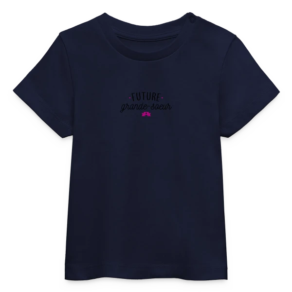 Maquette de T-shirt Bébé Stanley/Stella - Future Grande Sœur : Annonce Originale & Cadeau Mignon à personnaliser