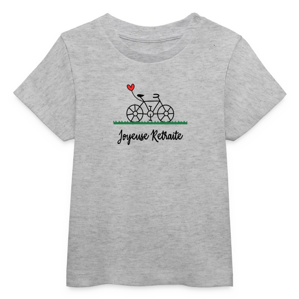 Vive la Retraite : Vélo, Van et Voyages sur T-shirt bébé bio Stanley/Stella