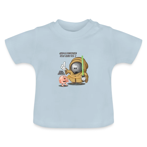 Que la pétanque soit avec toi ! sur T-shirt bio col rond Bébé