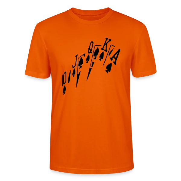 Maquette de T-shirt bio CRAFTER Stanley Stella Unisexe « Poker Royale Flush » à personnaliser