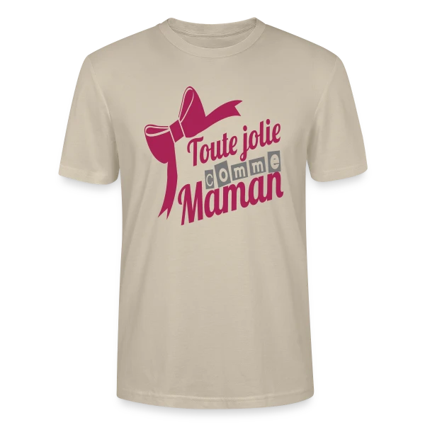 Maquette de T-shirt bio CRAFTER Stanley Stella Unisexe « Aussi Jolie Que Maman » à personnaliser