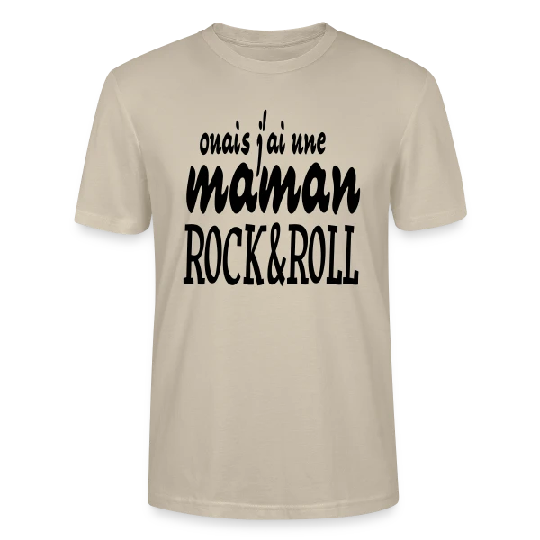 Maquette de T-shirt bio CRAFTER Stanley Stella Unisexe « Maman Rock'n'Roll » à personnaliser