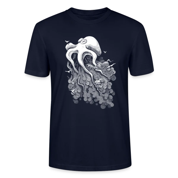 Pieuvre des Nuages sur T-shirt bio CRAFTER Stanley Stella Unisexe