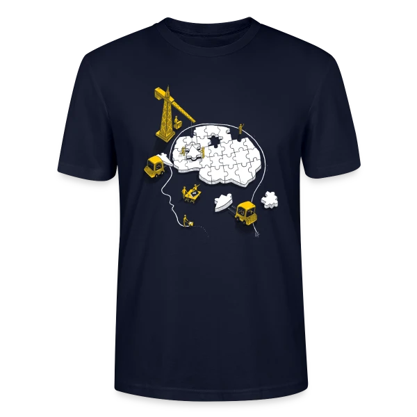 Maquette de T-shirt bio CRAFTER Stanley Stella Unisexe « Chantier de la Mémoire » à personnaliser