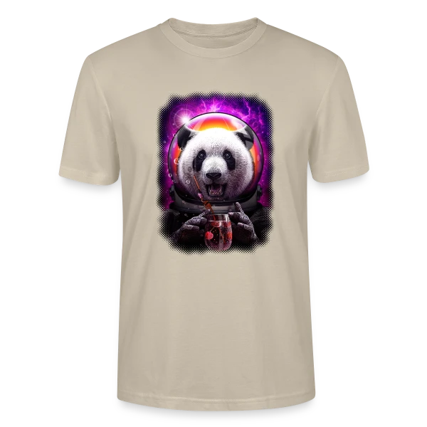 Maquette de T-shirt bio CRAFTER Stanley Stella Unisexe « Pandanaut : L'Aventure Spatiale du Panda » à personnaliser