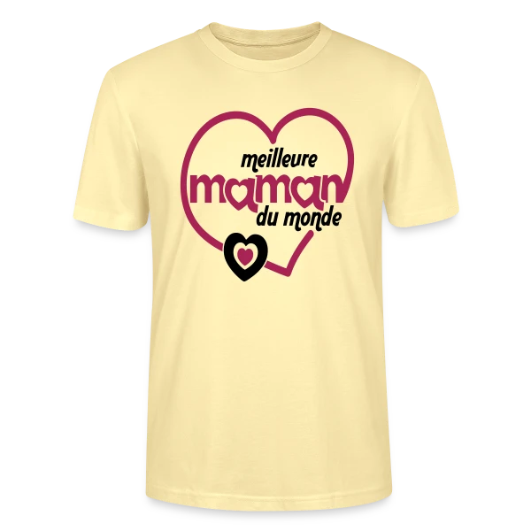 Maquette de T-shirt bio CRAFTER Stanley Stella Unisexe « La Meilleure Maman du Monde » à personnaliser