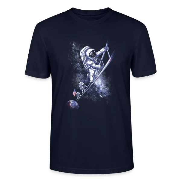 Maquette de T-shirt bio CRAFTER Stanley Stella Unisexe « Juillet 69 : Mission Déglinguée » à personnaliser