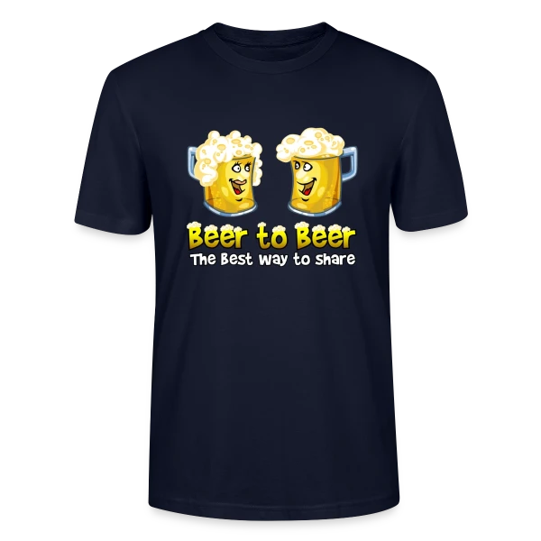 Maquette de T-shirt bio CRAFTER Stanley Stella Unisexe « Bières entre Amis » à personnaliser