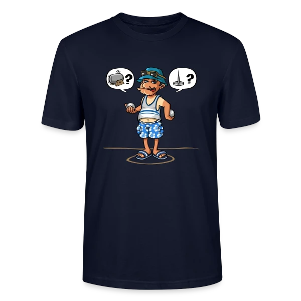 Maquette de T-shirt bio CRAFTER Stanley Stella Unisexe « Passion Pétanque » à personnaliser