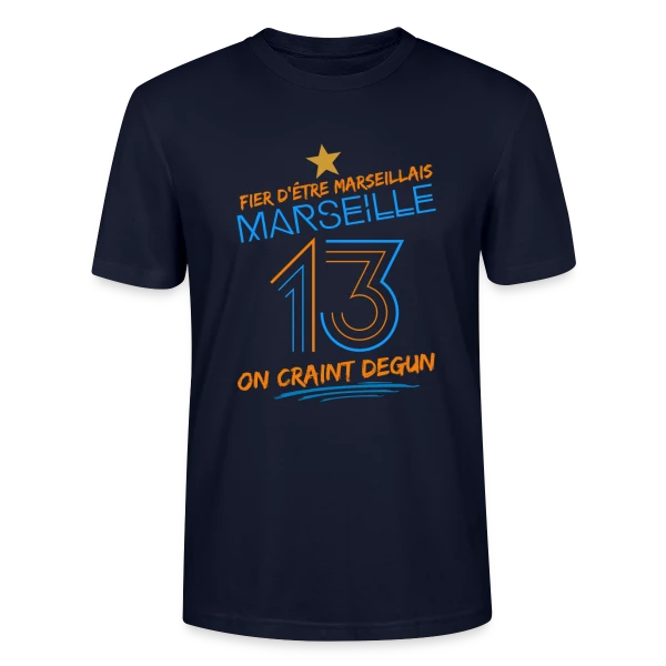 Fier Marseillais On Craint Degun sur T-shirt bio CRAFTER Stanley Stella Unisexe