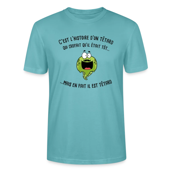 Maquette de T-shirt bio CRAFTER Stanley Stella Unisexe « Le Têtard Blagueur » à personnaliser