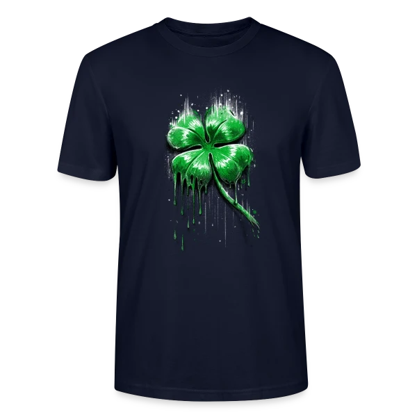 Maquette de T-shirt bio CRAFTER Stanley Stella Unisexe « Trèfle Fondant : La Chance en Fusion » à personnaliser