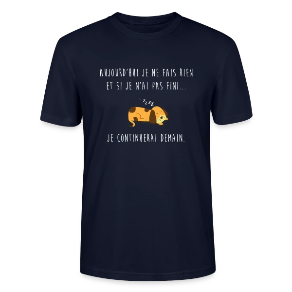 Maquette de T-shirt bio CRAFTER Stanley Stella Unisexe « L'Art de Ne Rien Faire » à personnaliser