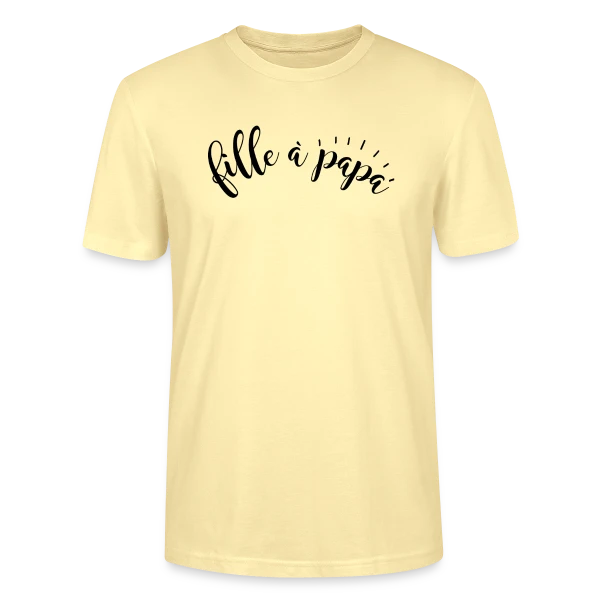Maquette de T-shirt bio CRAFTER Stanley Stella Unisexe « Fille à Papa Adorée » à personnaliser