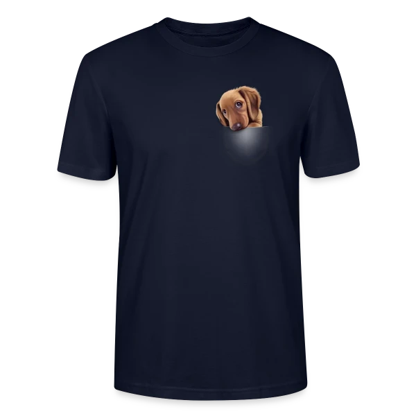 Maquette de T-shirt bio CRAFTER Stanley Stella Unisexe « Chien de Poche » à personnaliser