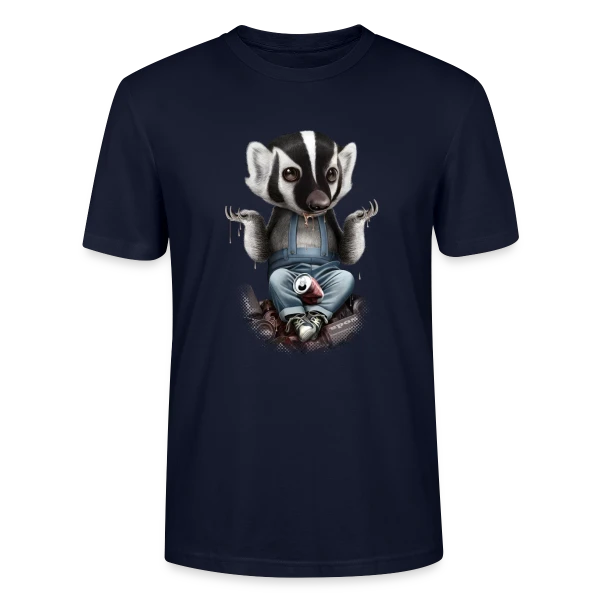 Maquette de T-shirt bio CRAFTER Stanley Stella Unisexe « Je m'en fiche, Blaireau Rusé » à personnaliser