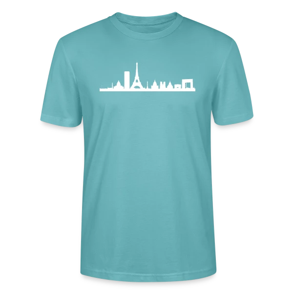 Maquette de T-shirt bio CRAFTER Stanley Stella Unisexe « Silhouette Parisienne Élégante » à personnaliser