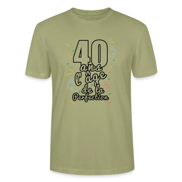 Maquette de T-shirt bio CRAFTER Stanley Stella Unisexe « Anniversaire 40 Ans Magnifique » à personnaliser