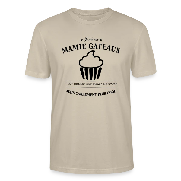 Maquette de T-shirt bio CRAFTER Stanley Stella Unisexe « Mamie Gâteaux d'Amour » à personnaliser