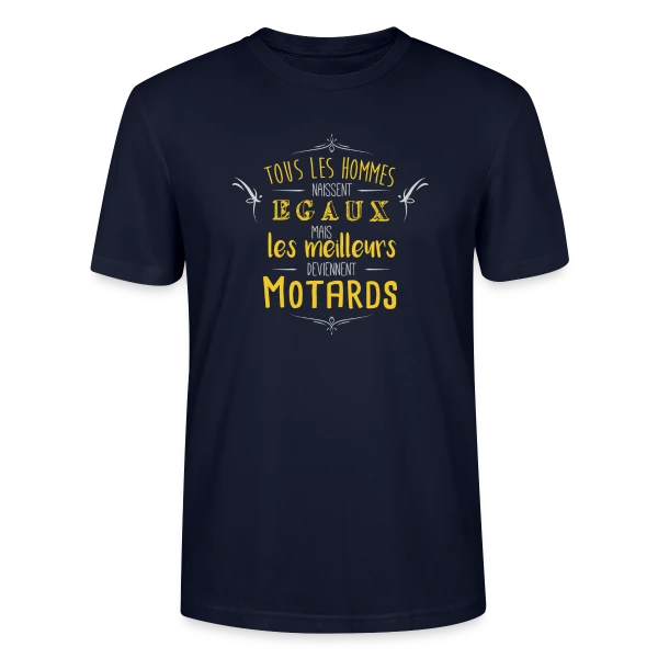 Maquette de T-shirt bio CRAFTER Stanley Stella Unisexe « Seuls les Meilleurs Deviennent Motards » à personnaliser