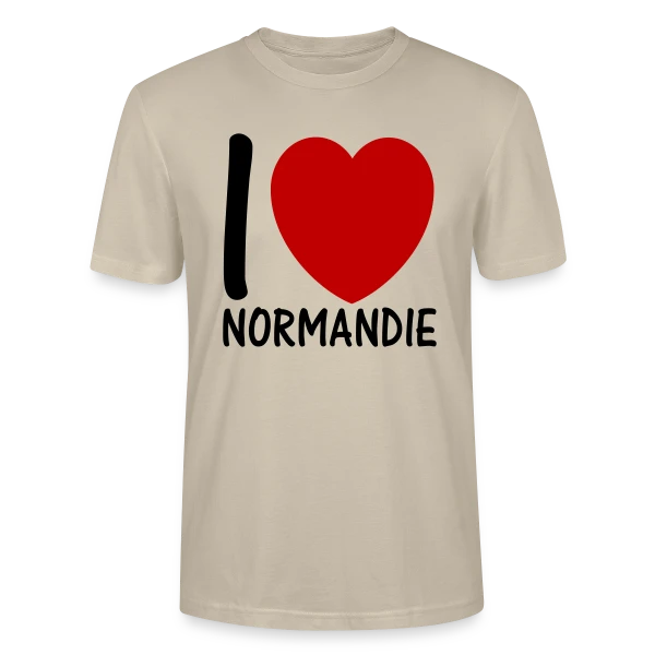 J'aime la Normandie sur T-shirt bio CRAFTER Stanley Stella Unisexe