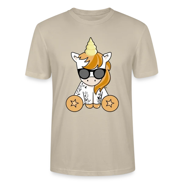 Maquette de T-shirt bio CRAFTER Stanley Stella Unisexe « Licorne Hipster Stylée » à personnaliser