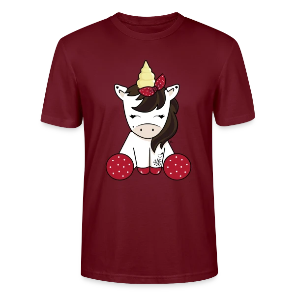 Maquette de T-shirt bio CRAFTER Stanley Stella Unisexe « Licorne Rockabilly : Style Rétro Envoûtant » à personnaliser