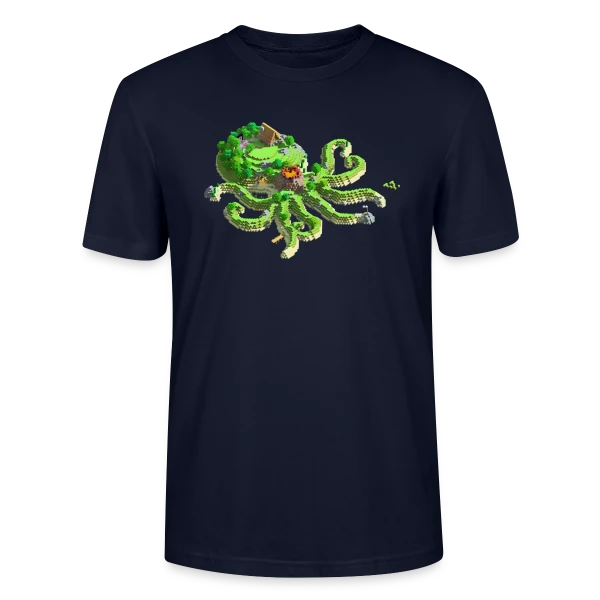 Maquette de T-shirt bio CRAFTER Stanley Stella Unisexe « OctoCraft - L'île aux pieuvres » à personnaliser