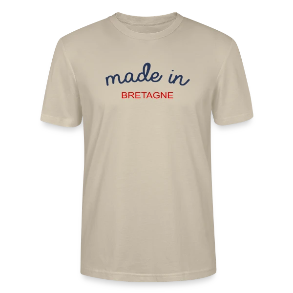 Maquette de T-shirt bio CRAFTER Stanley Stella Unisexe « Made in Bretagne: L'Authentique Fierté Bretonne » à personnaliser