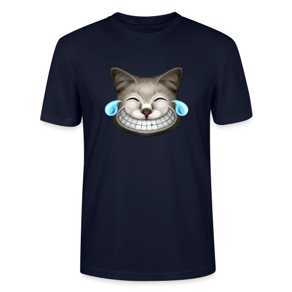 Maquette de T-shirt bio CRAFTER Stanley Stella Unisexe « Chat Hilarant Explosion Rires » à personnaliser