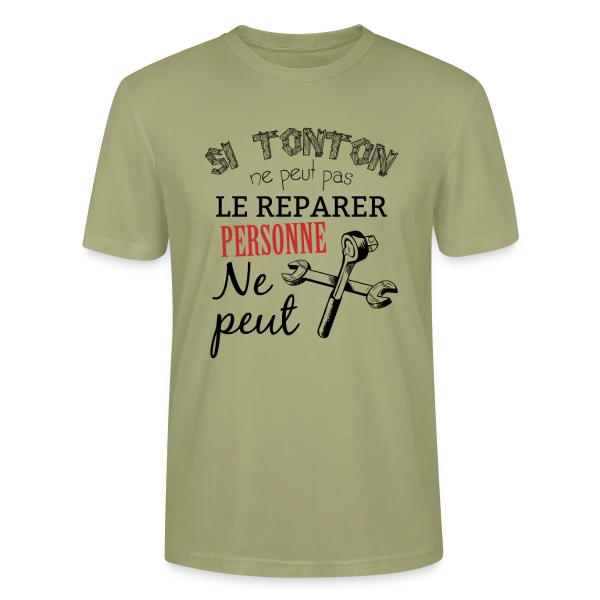 Maquette de T-shirt bio CRAFTER Stanley Stella Unisexe « Mon Tonton Réparateur : L'Expert Infaillible » à personnaliser