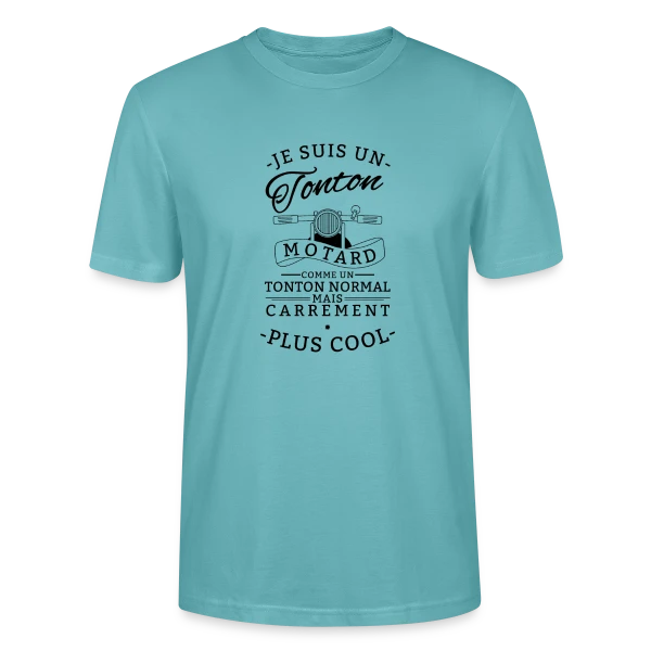 Maquette de T-shirt bio CRAFTER Stanley Stella Unisexe « Tonton Motard : Carrément le Plus Cool ! » à personnaliser