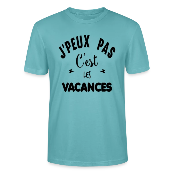 Maquette de T-shirt bio CRAFTER Stanley Stella Unisexe « C'est les Vacances ! » à personnaliser