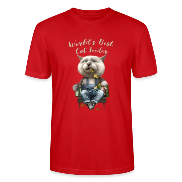 Maquette de T-shirt bio CRAFTER Stanley Stella Unisexe « Meilleur Nourrisseur de Chats » à personnaliser
