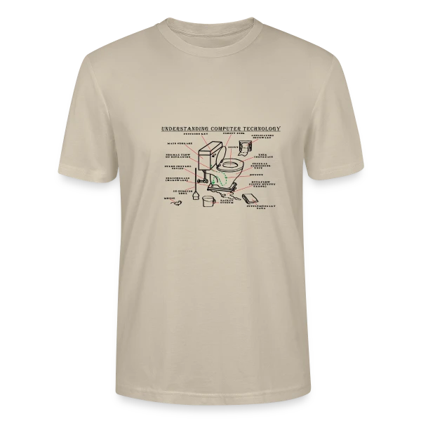 Maquette de T-shirt bio CRAFTER Stanley Stella Unisexe « La Technologie Expliquée avec Humour » à personnaliser