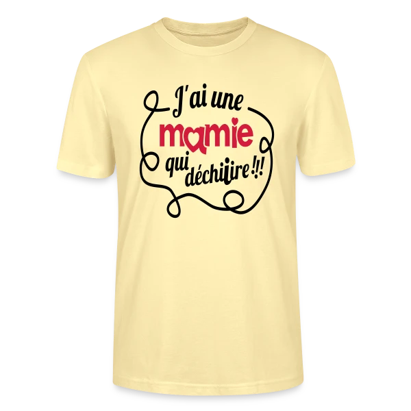Maquette de T-shirt bio CRAFTER Stanley Stella Unisexe « 'Ma Mamie Déchire !' : Cadeau Original pour Super Grand-mère » à personnaliser
