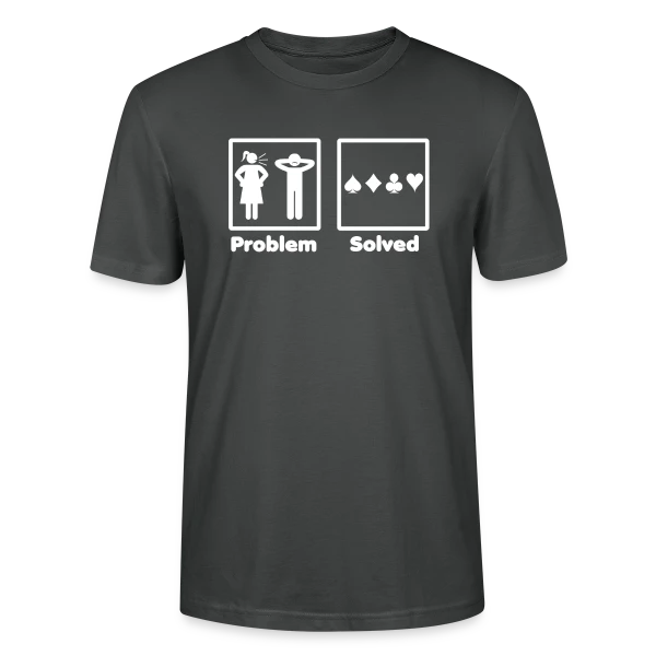 Maquette de T-shirt bio CRAFTER Stanley Stella Unisexe « Problème Résolu: Poker! » à personnaliser