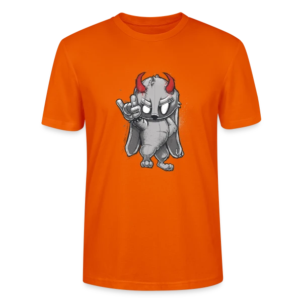 Maquette de T-shirt bio CRAFTER Stanley Stella Unisexe « Lapin Métalleux Diabolique » à personnaliser