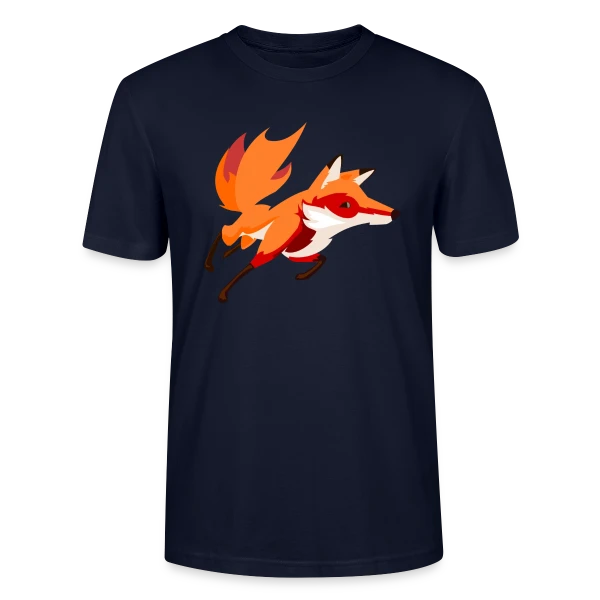 Maquette de T-shirt bio CRAFTER Stanley Stella Unisexe « Renard Vif et Stylisé » à personnaliser