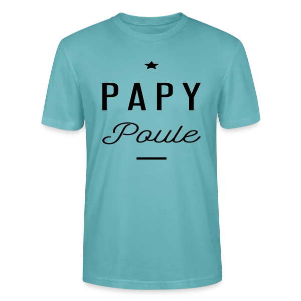 Maquette de T-shirt bio CRAFTER Stanley Stella Unisexe « PAPY POULE » à personnaliser