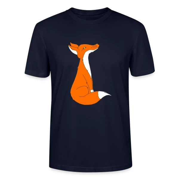 Maquette de T-shirt bio CRAFTER Stanley Stella Unisexe « Renard Curieux Cartoon » à personnaliser