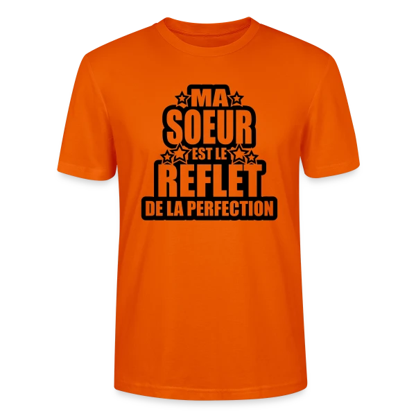 Maquette de T-shirt bio CRAFTER Stanley Stella Unisexe « Ma Sœur, Reflet de la Perfection et de l'Amour » à personnaliser