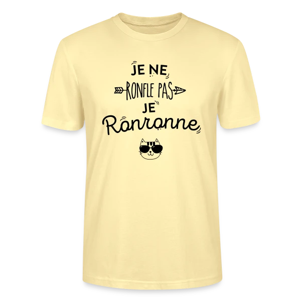 Maquette de T-shirt bio CRAFTER Stanley Stella Unisexe « Je Ronronne » à personnaliser