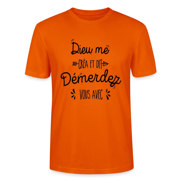 Maquette de T-shirt bio CRAFTER Stanley Stella Unisexe « 'Démerdez-vous avec' » à personnaliser