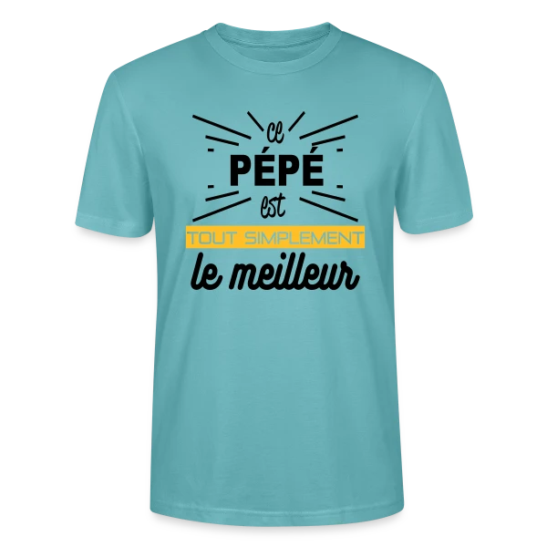 Maquette de T-shirt bio CRAFTER Stanley Stella Unisexe « Pépé : Simplement le Meilleur » à personnaliser