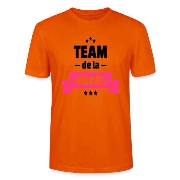 Maquette de T-shirt bio CRAFTER Stanley Stella Unisexe « Team de la Mariée : EVJF Inoubliable entre Amies » à personnaliser