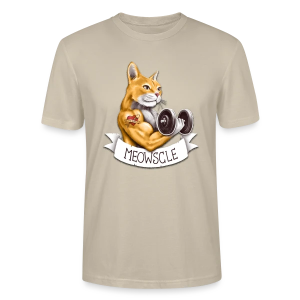 Maquette de T-shirt bio CRAFTER Stanley Stella Unisexe « Miaou-Muscle » à personnaliser