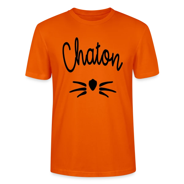 Maquette de T-shirt bio CRAFTER Stanley Stella Unisexe « Chaton Moustaches » à personnaliser